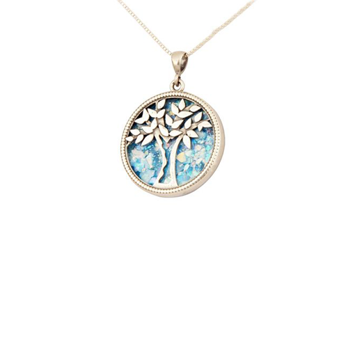 Roman Glass & Sterling Silver Tree of Life (small)
