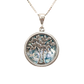 Roman Glass and Sterling Silver Tree of Life Necklace