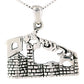 Sterling Silver Western Wall Necklace with Jerusalem in Hebrew