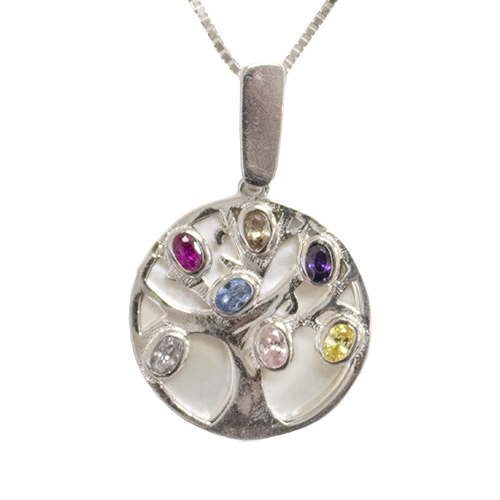 Tree of Life with Mother of Pearl & Crystals - S