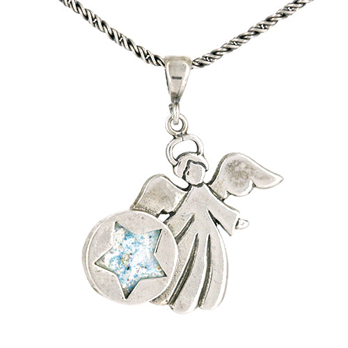 Angel Roman Glass Necklace