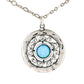 Sterling Silver Opal Round Necklace