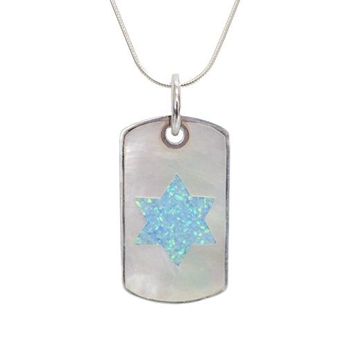 Star of David - Opal/Mother of Pearl
