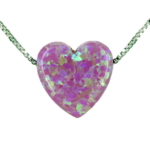 Heart Shaped Opal Necklace