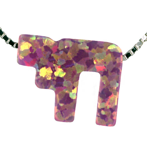 Chai Opal Necklace Life Synthetic Opal Necklace (Various Colors)