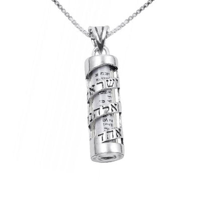 Shema Spiral Mezuzah Necklace