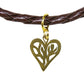 Heart Choker Necklace (Brown)