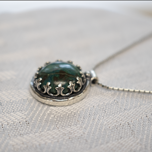 Eilat Stone & Silver - Round Necklace