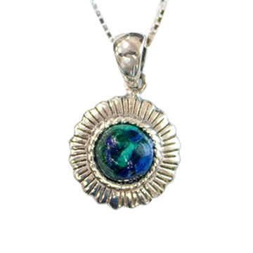 Eilat Stone Round Necklace  - Blue/Green