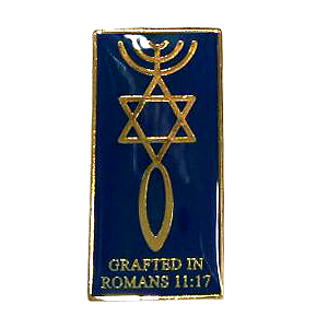 Gold Tone Blue "Grafted-In Seal" Pin