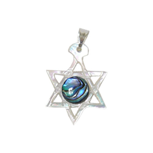 Mother of Pearl Star of David Pendant
