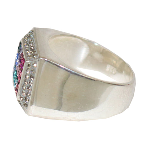 Hoshen Ring (Breast Plate) - Swarovski Crystals - Size 9