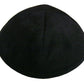 Black Suede Kippah (18cm)