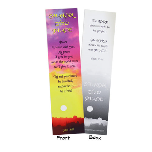 Shalom-Peace Bookmark