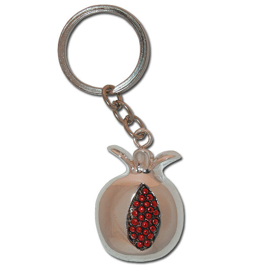 Pomegranate Keychain with Red Seeds