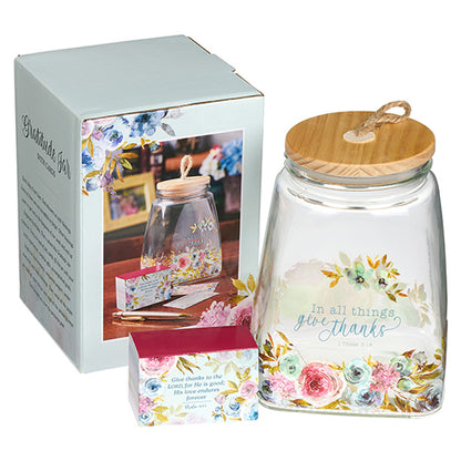 Gratitude Jar with Cards - Give Thanks