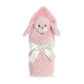 Little Pitter Patter Rattle & Swaddle- Pink Bunny