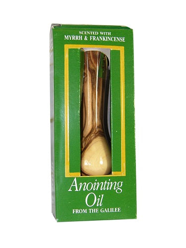 Olive Wood Flask Anointing Oil