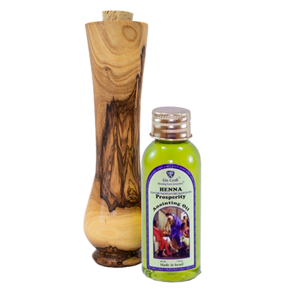 Olive Wood Bottle & Anointing Oil Sets