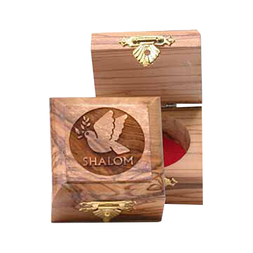 Dove of Peace Olive Wood Box (small)