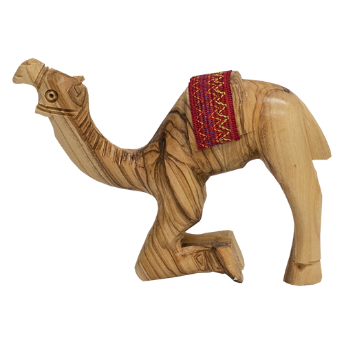 Olive Wood Camel with Saddle