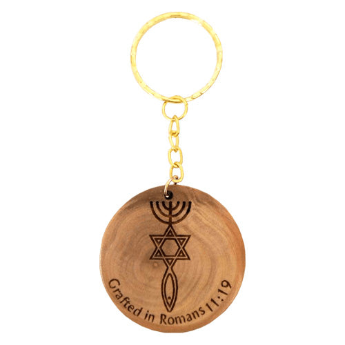 Grafted-In Olive Wood Keychain