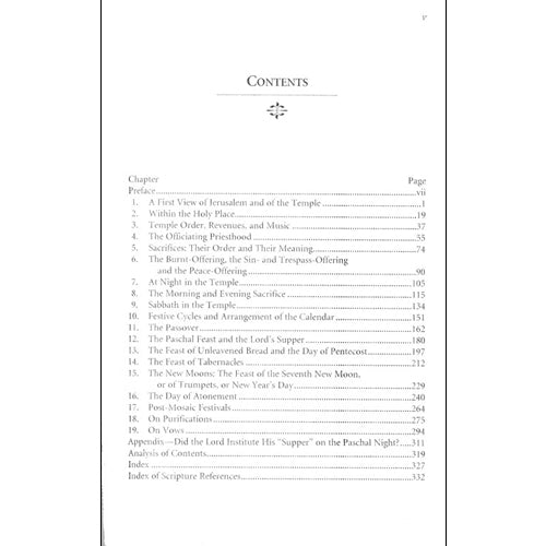 contents page of the temple its ministry and services 