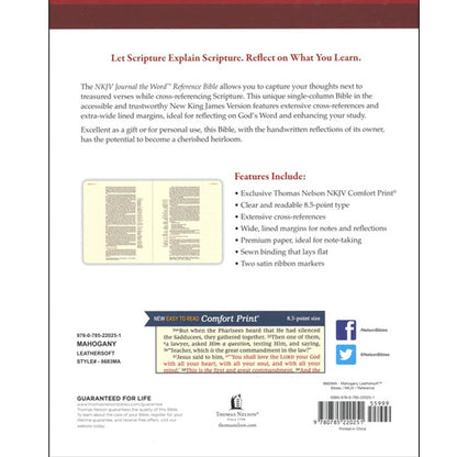 NKJV Journal the Word Bible - Comfort Print