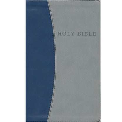 KJV Giant Print Reference Bible - Blue on Gray
