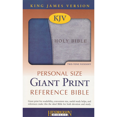 KJV Giant Print Reference Bible - Blue on Gray