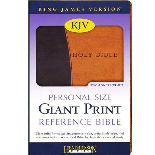 KJV Giant Print Reference Bible - Black & Tan