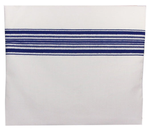 Prayer Shawl Bag - Blue & Silver (Wool)