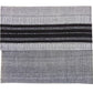 Prayer Shawl (41") Set - Cotton - Gray, Black, and Silver - Hand Woven By Gabrieli