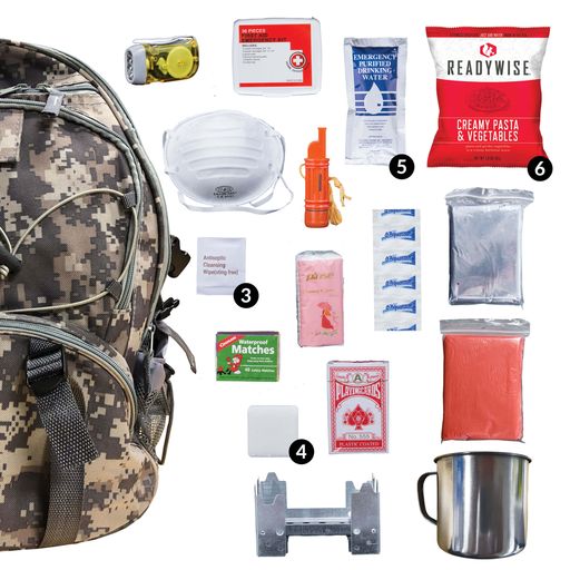 ReadyWise 64-Piece Survival Backpack (Camo)