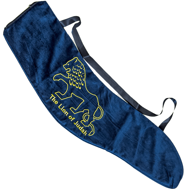 33" Lion of Judah Shofar Bag - Blue