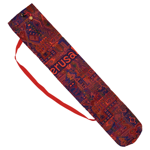 38" Shofar Bag - Handcrafted - Red Mosaic Tribal
