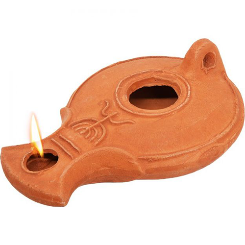 Clay Oil Lamp Replica Set - Jesus Period