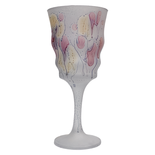 Painted Glass Goblet