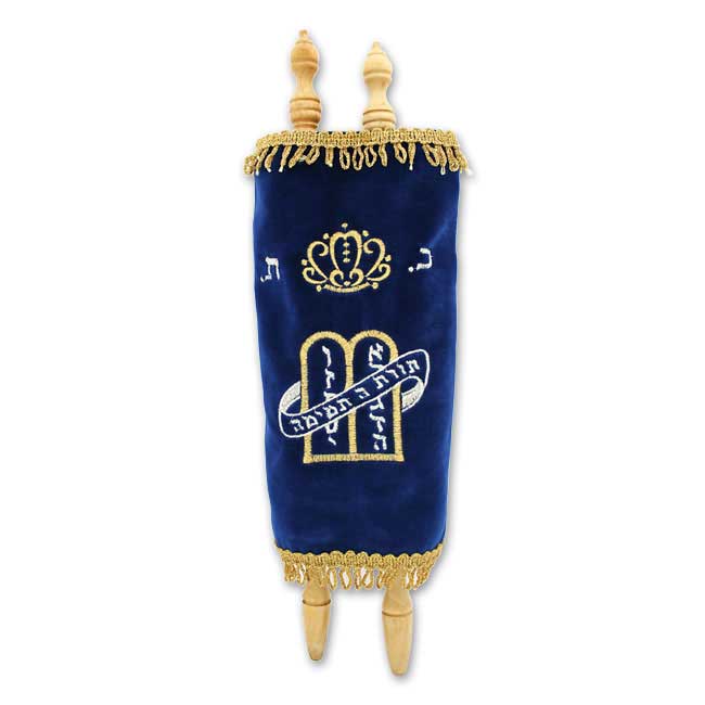 Torah Scroll with Velvet Cover - (14") (Various Colors)